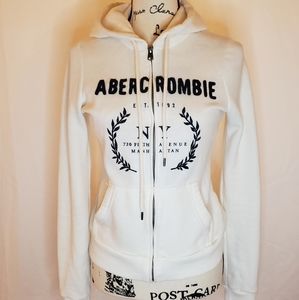 Abercrombie logo zip-up hoodie